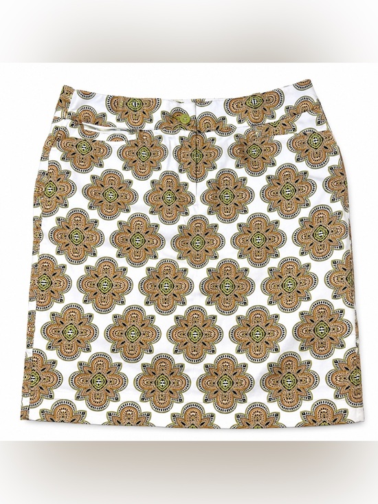 Jones New York Dresses & Skirts - Jones New York Signature Size 6 Pencil Skirt – White Brown Medallion Print READ